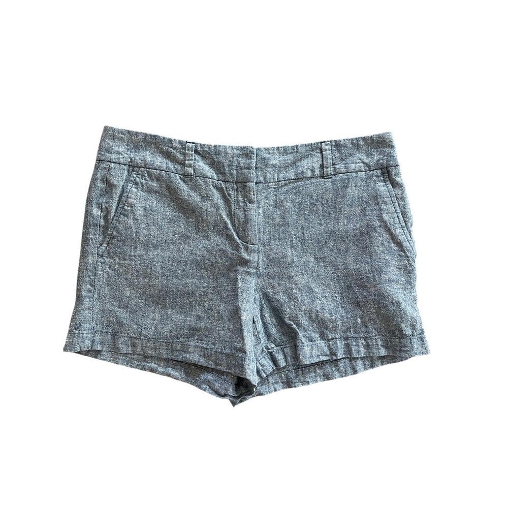 LOFT Outlet Linen Blend Chambray Shorts 4
